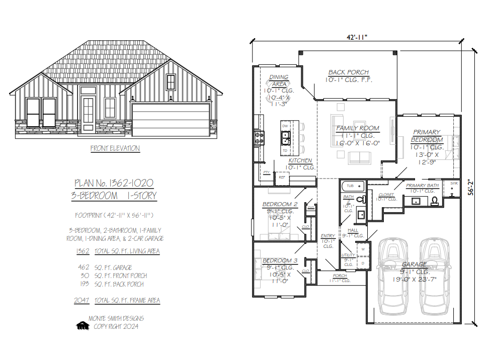 Plan No 1362 1020 Monte Smith Designs